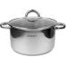 Кастрюля индукционная Ofenbach Casserole из нержавеющей стали 5.5л со стеклянной крышкой