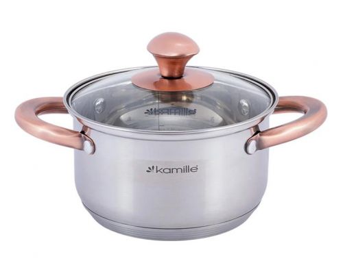Кастрюля Kamille Catalin 3л из нержавеющей стали с мерной шкалой Кастрюля Kamille Catalin 3л из нержавеющей стали с мерной шкалой