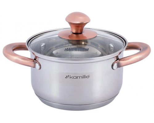 Кастрюля Kamille Catalin 4.5л из нержавеющей стали с мерной шкалой Кастрюля Kamille Catalin 4.5л из нержавеющей стали с мерной шкалой