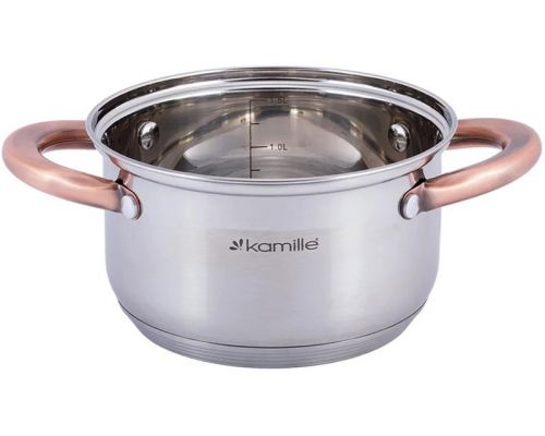 Кастрюля Kamille Catalin 4.5л из нержавеющей стали с мерной шкалой Кастрюля Kamille Catalin 4.5л из нержавеющей стали с мерной шкалой
