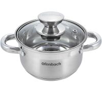 Кастрюля Ofenbach Casserole из нержавеющей стали 1100мл со стеклянной крышкой