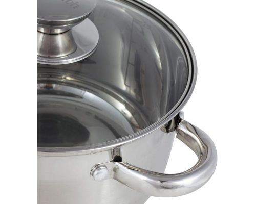 Кастрюля Ofenbach Casserole из нержавеющей стали 2400мл со стеклянной крышкой