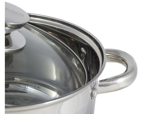 Кастрюля Ofenbach Casserole из нержавеющей стали 3400мл со стеклянной крышкой
