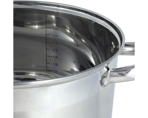 Кастрюля Ofenbach Casserole из нержавеющей стали 6л со стеклянной крышкой