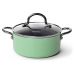 Каструля Fissman Mini Chef Green 1.3л з антипригарним покриттям