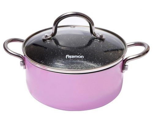 Каструля Fissman Mini Chef Pink 1.3л з антипригарним покриттям Каструля Fissman Mini Chef Pink 1.3л з антипригарним покриттям