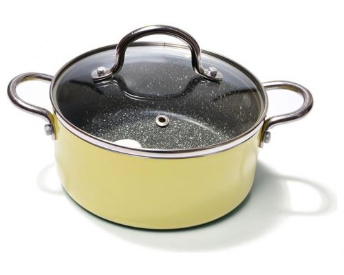 Каструля Fissman Mini Chef Yellow 1.3л з антипригарним покриттям Каструля Fissman Mini Chef Yellow 1.3л з антипригарним покриттям