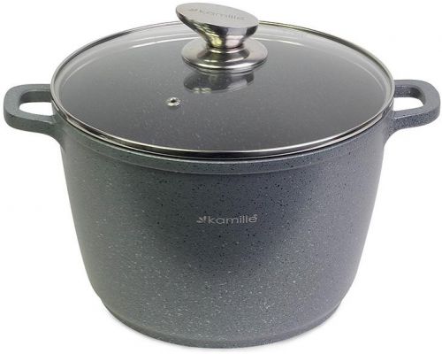 Кастрюля Kamille Landes Grey 10л с литыми алюминиевыми ручками Кастрюля Kamille Landes Grey 10л с литыми алюминиевыми ручками