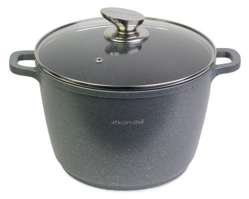 Кастрюля Kamille Landes Grey 6.2л с литыми алюминиевыми ручками Кастрюля Kamille Landes Grey 6.2л с литыми алюминиевыми ручками