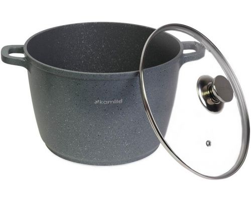 Кастрюля Kamille Landes Grey 6.2л с литыми алюминиевыми ручками Кастрюля Kamille Landes Grey 6.2л с литыми алюминиевыми ручками