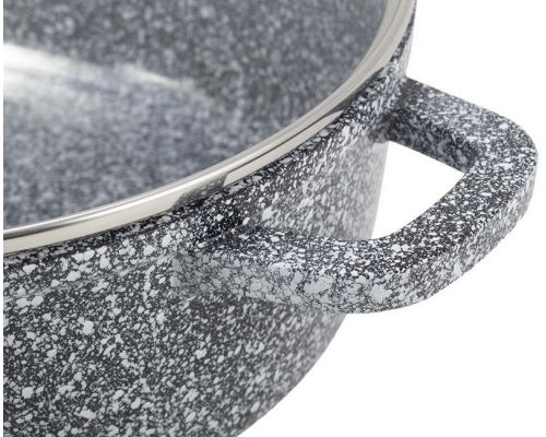 Каструля Kamille Snow Marble 6.5л індукційна з антипригарним покриттям Каструля Kamille Snow Marble 6.5л індукційна з антипригарним покриттям