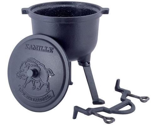 Казан чугунный Kamille Camping 10л эмалированный, на ножках Казан чугунный Kamille Camping 10л эмалированный, на ножках
