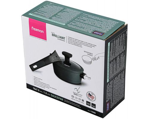 Ківш Fissman Brilliant 1.3л зі знімною ручкою Ківш Fissman Brilliant 1.3л зі знімною ручкою