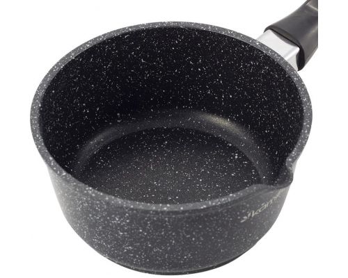 Ковш Kamille Black Marble Ø16см индукционный, со стеклянной крышкой Ковш Kamille Black Marble Ø16см индукционный, со стеклянной крышкой