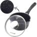 Ковш Kamille Black Marble Ø16см индукционный, со стеклянной крышкой