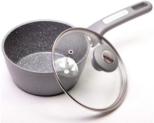 Ковш Kamille Grey Gotland Ø18см со стеклянной крышкой