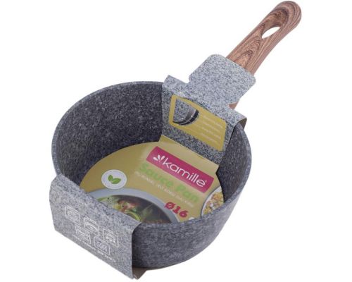 Ковш Kamille Grey Marble Ø16см индукционный с антипригарным покрытием Ковш Kamille Grey Marble Ø16см индукционный с антипригарным покрытием