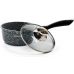 Ковш Ofenbach Snow Marble 1.35л индукционный с антипригарным покрытием и стеклянной крышкой