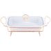Мармит Kamille Food Warmer "In Gold" керамическая форма 2.5л, 36.5см с подогревом