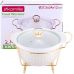Мармит Kamille Food Warmer "In Gold" керамическая форма 2.6л с подогревом