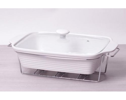 Мармит Kamille Food Warmer керамическая форма 2.4л 33см с подогревом