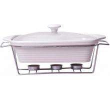 Мармит Kamille Food Warmer керамическая форма 3л 38см с подогревом