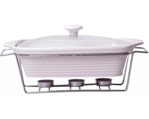 Мармит Kamille Food Warmer керамическая форма 3л 38см с подогревом