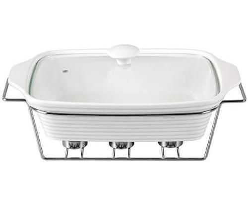 Мармит Kamille Food Warmer керамическая форма 3л 38см с подогревом