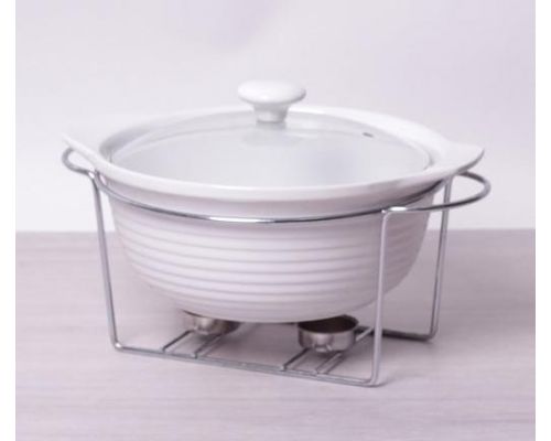 Мармит Kamille Food Warmer керамическая кастрюля 2.4л Ø28см с подогревом