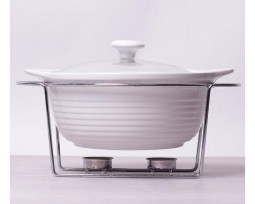 Мармит Kamille Food Warmer керамическая кастрюля 2.4л Ø28см с подогревом