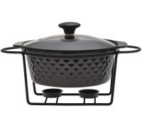 Мармит Kamille Golden Heat керамическая форма 1.5л с подставкой и подогревом