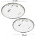 Набір 2 каструлі Kamille Fine Silver Pen 2.1л і 3.7л з нержавіючої сталі зі скляними кришками