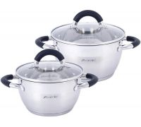Набор 2 кастрюли Kamille Marsaili 1.8л, 2.5л с силиконовыми ручками