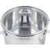 Набір 3 каструлі Kamille Casserote 1.7л, 2.4л, 3.1л з нержавіючої сталі зі скляними кришками