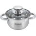 Набір 4 каструлі Ofenbach Casserole із нержавіючої сталі (1.1л, 1.7л, 2.4л, 3.4л) зі скляними кришками