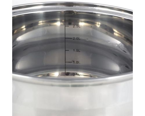 Набір 4 каструлі Ofenbach Casserole із нержавіючої сталі (1.1л, 1.7л, 2.4л, 3.4л) зі скляними кришками