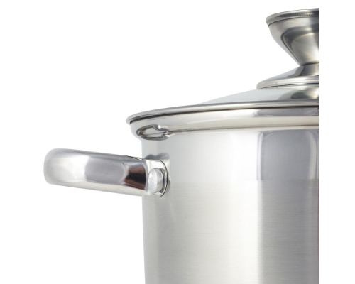 Набір 4 каструлі Ofenbach Casserole із нержавіючої сталі (1.1л, 1.7л, 2.4л, 3.4л) зі скляними кришками
