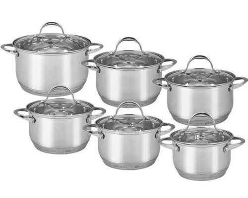 Набір каструль Kamille Classic 6 каструль 1.5л, 2х2.5л, 2х3.5л, 5.5л з кришками Набір каструль Kamille Classic 6 каструль 1.5л, 2х2.5л, 2х3.5л, 5.5л з кришками