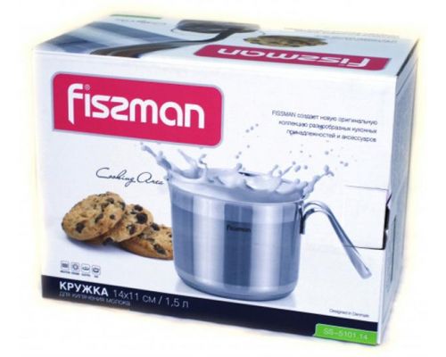 Кружка-молоковарка (для кипячения молока) Fissman 1.5л с мерной шкалой Кружка-молоковарка (для кипячения молока) Fissman 1.5л с мерной шкалой