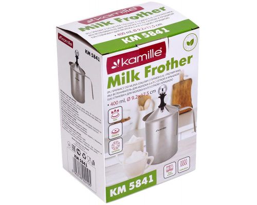 Вспениватель для молока Kamille Frother 400мл, ручной Вспениватель для молока Kamille Frother 400мл, ручной