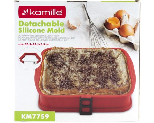 Форма для выпечки Kamille Bethen 26.5х25см разъемная с жаропрочным стеклянным дном Форма для выпечки Kamille Bethen 26.5х25см разъемная с жаропрочным стеклянным дном