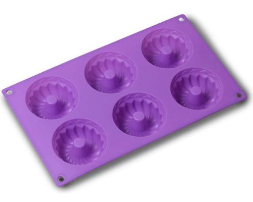 Форма для выпечки Kamille "Mini Cake" силиконовая 29х17х3.5см 6 ячеек Форма для выпечки Kamille "Mini Cake" силиконовая 29х17х3.5см 6 ячеек