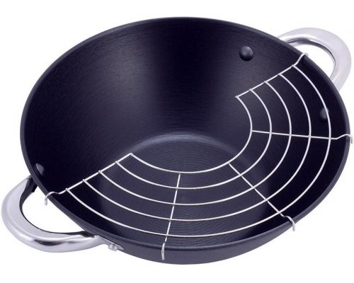 Казан чугунный "Wok" 3.6л, с антипригарным покрытием и аромо-крышкой Казан чугунный "Wok" 3.6л, с антипригарным покрытием и аромо-крышкой