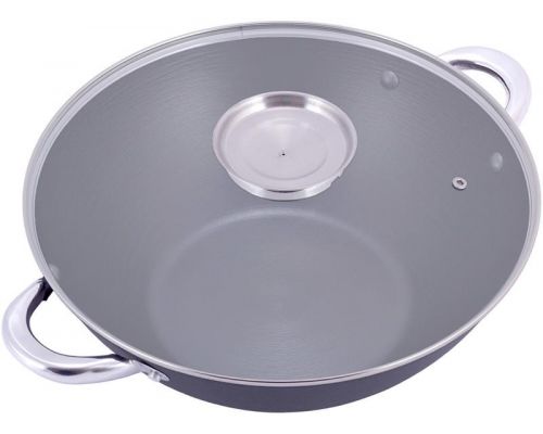 Казан чугунный "Wok" 4.5л, с антипригарным покрытием и аромо-крышкой Казан чугунный "Wok" 4.5л, с антипригарным покрытием и аромо-крышкой