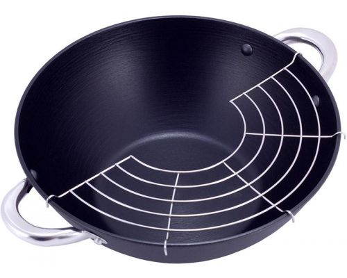 Казан чугунный "Wok" 4.5л, с антипригарным покрытием и аромо-крышкой Казан чугунный "Wok" 4.5л, с антипригарным покрытием и аромо-крышкой