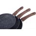 Набор 3 сковороды Kamille Grey Marble Ø20см, Ø24см, Ø28см, индукционные с антипригарным покрытием