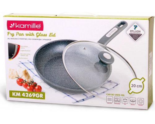 Сковорода Kamille Granite Ø20см з кришкою Сковорода Kamille Granite Ø20см з кришкою