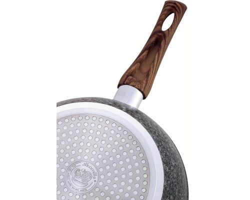 Сковорода-сотейник Kamille Grey Marble Ø24см індукційна з антипригарним покриттям