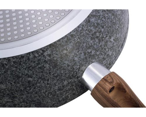Сковорода-сотейник Kamille Grey Marble Ø28см індукційна з антипригарним покриттям