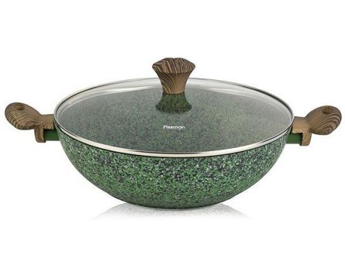 Вок Fissman Malachite Ø30см с антипригарным покрытием EcoStone со стеклянной крышкой Вок Fissman Malachite Ø30см с антипригарным покрытием EcoStone со стеклянной крышкой